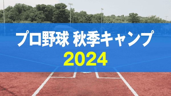 プロ野球 秋季キャンプ 2024