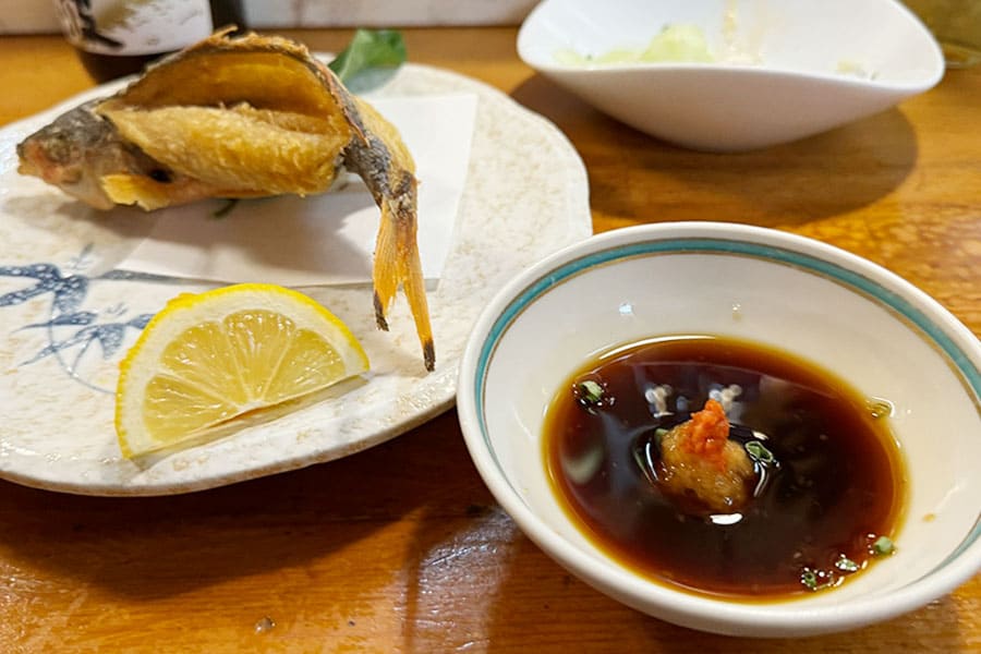 糸満市 味どころ 田舎家 グルクン唐揚げ