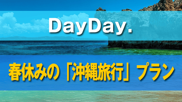 DayDay. 春休み 沖縄旅行 旅行プラン プレゼン 対決